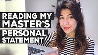 Reading my Master's Personal Statement (Postgraduate) | King's College London | Atousa