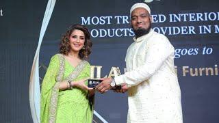 Actress Mrs Sonali Bendre awarded Mr YAKUB proprietor of BURHANI FURNISHINGS for Interior & Exterior