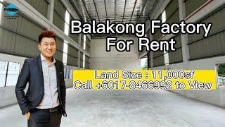 Balakong Factory, Taming Jaya Industry Park, 3 Storey Factory For Rent