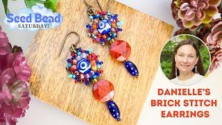 Danielle's Brick Stitch Earrings, featuring Sam's Bead Box September 2024 Market Marvels!