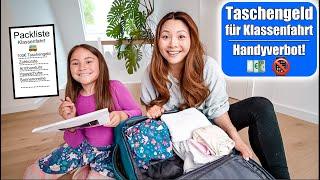 Packliste für Klassenfahrt  Wieviel Taschengeld? Koffer packen & Handyverbot! Mamiseelen