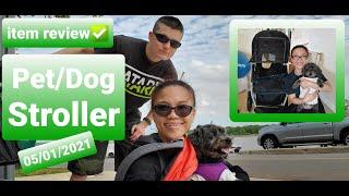 #DogStroller #PetStrollerReview | Paws & Pals Deluxe Pet Stroller | #Portable #Folding #ThreeWheel