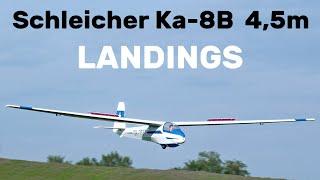 Schleicher Ka-8B Phoenix Model | LANDINGS | 4,5m scale RC glider | 4K | Jirice 2024