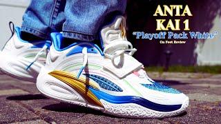 Top 3 Basketball Sneaker of the Year!? Anta Kai 1 "Playoffs Pack White" On Feet Review!