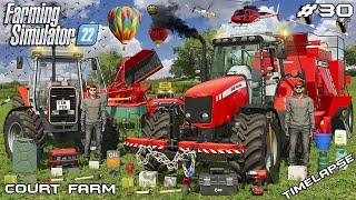 MOWING AND BALING ALFALFA WITH MASSEY FERGUSONS | Court Farm | Farming Simulator 22 | Episode 30