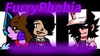 ||FNF||Cover||FurryPhobia but Giulia,GlitchyRed and Gamer Man sings it