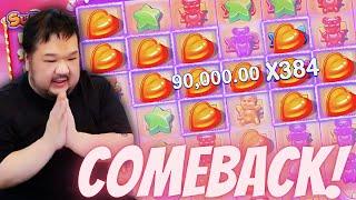 BIG BOY CHENG BIGGEST SLOT COMEBACK ON SUGAR RUSH 1000! #pragmatic #slot #bigboycheng #highroller