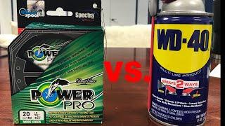 THe TRUTH about WD-40 vs POWER PRO Braided fishing line !