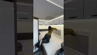 Iveco longitudinal bed layout living space #RV #RVTravel #RVLife