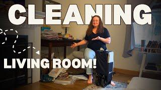 WINTER HOMEMAKING | Clean, Declutter, and Organize the LIVING ROOM!