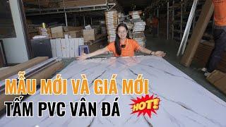 Review chi tiết và báo giá tấm PVC vân đá nhũ vàng mẫu mới  | Tấm nhựa giả đá | Haroma