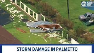 Storm damage from over the weekend in Palmetto