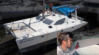 ️ Getting Down to the Problem Area of our Hurricane Damaged Catamaran.