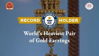 GRT Jewellers | Guinness World Record | World's Heaviest Gold Earrings | Tamil 30 secs