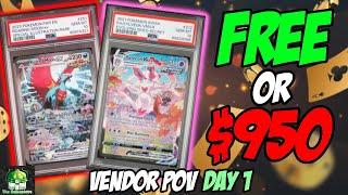 COIN FLIPS IN VEGAS! | Front Row Card Show Las Vegas 2024 VENDOR POV