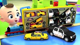 Magic Toy Train: Discover City Vehicles! Cars Assembly 