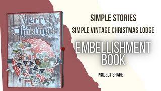 Simple Vintage Christmas Lodge Embellishment Box and Mini Album (For Sale)