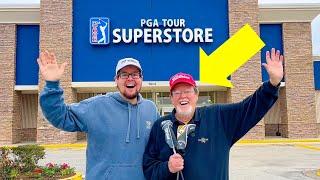 HIS FIRST TIME AT THE PGA TOUR SUPERSTORE!!