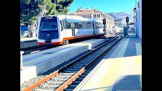 Benidorm to Denia tram WOW ! Scenery, ticket's, luggage storage and Journey  [ 4K] 