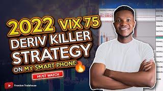 How I Trade VIX 75 with my SMARTPHONE in 2022 | 500 - 2000 pips within 2 hours (FULL VIDEO)