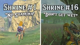 Zelda, but there's a different challenge after every shrine