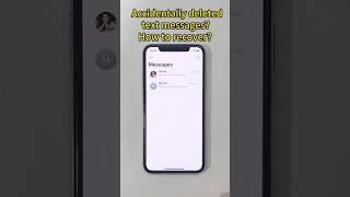 How to Recover Deleted Text Messages on #iPhone| #iOS16OrLater #RecentlyDeletedMessages #Shorts