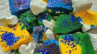 Sample Chunks 1 with Dyed Gym Chalk Blocks  ASMR  Oddly Satisfying