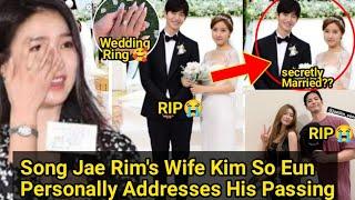 We Got Married" Song Jae Rim's Wife Kim So Eun Speaks Out After Song Jae Rim’s Death