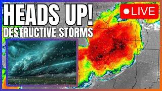 BREAKING: Destructive Storms Producing 85+Mph Winds & MULTIPLE Tornadoes ONGOING!