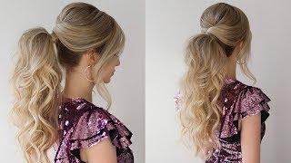 HOW TO: CURLY PONYTAIL  NEW YEARS EVE HAIRSTYLE