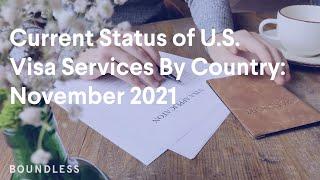 Current Status of U.S. Visa Services By Country | November 2021