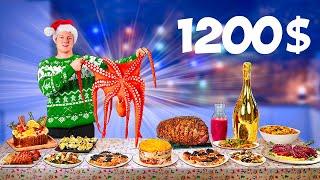 THE MOST EXPENSIVE CHRISTMAS TABLE FOR $1200 / HUGE OCTOPUS, SEA UCHIN CAVIAR, CRABS, LANGUSTS