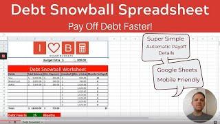 Simple Debt Snowball Spreadsheet (Mobile Friendly)