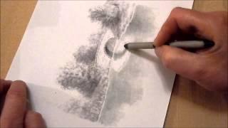 How to draw reflections in water using graphite pencils