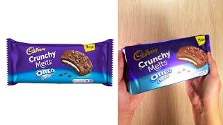 NEW Cadbury Crunchy Melts Oreo Creme Chocolate Chip Cookies Unboxing & Unpacking | Made in France