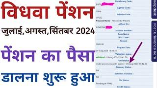 जुलाई-अगस्त-सिंतबर 2024 की विधवा पेंशन का पैसा लगना शुरू हुआ | New Vidhwa Pension Kab Aayegi 2024