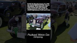 ON THIS DAY JANUARY 18 #automobilelover #packard #automotivehistory #automobilehistory #autohistory