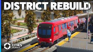 Rebuilding a DISTRICT with Elevated Metro and Transit Hubs in Cities: Skylines 2