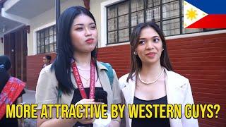 Filipino girls More Attractive by Western Guys?   (Street Interview)