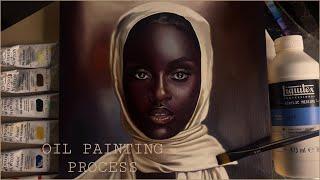 Paint with Me | Painting from a Photo | Oil Painting Process || Dark Skin Tone