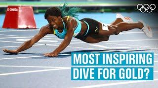 Shaunae Miller-Uibo  Reacts to THAT dive at Rio 2016!