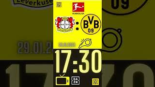 Bayer 04 Leverkusen gegen Borussia Dortmund in Leverkusen am 29.01.2023. #b04bvb #bvb #bvb09