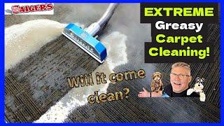 EXTREME Carpet Cleaning Challenge - So Greasy, You Can cut with a Knife!