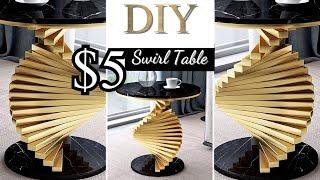 UNBELIEVABLE $5 Table DIY! HOW To make A HIGH END Accent Table with just $5!!!