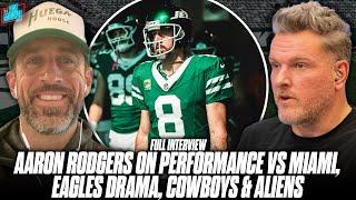 Aaron Rodgers On His Best Game As A Jet, Eagles WR vs QB Drama, & More | Pat McAfee Show