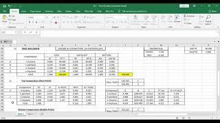 Multicomponent Distillation Calculation |  Finding minimum stages, Nm for Total Reflux