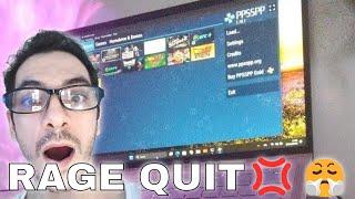 Xmandre PPSSPP EMULATOR RAGE QUIT Games REACTION 