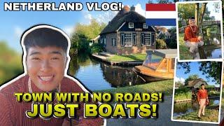 [ENG SUB] TOWN WITH NO ROADS IN NETHERLANDS JUST BOATS! I MISSED THE LAST BUS BACK TO AMSTERDAM!!