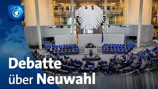 Bundestag: Schlagabtausch über Zeitplan für Neuwahl