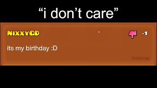 Wulzy dislikes a birthday post